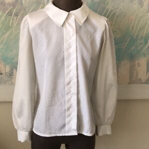 Lovely White LS Judy Bond blouse.